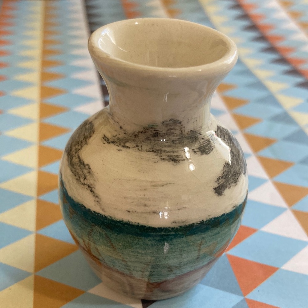 Vintage, handcrafted, miniature vase